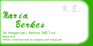 maria berkes business card